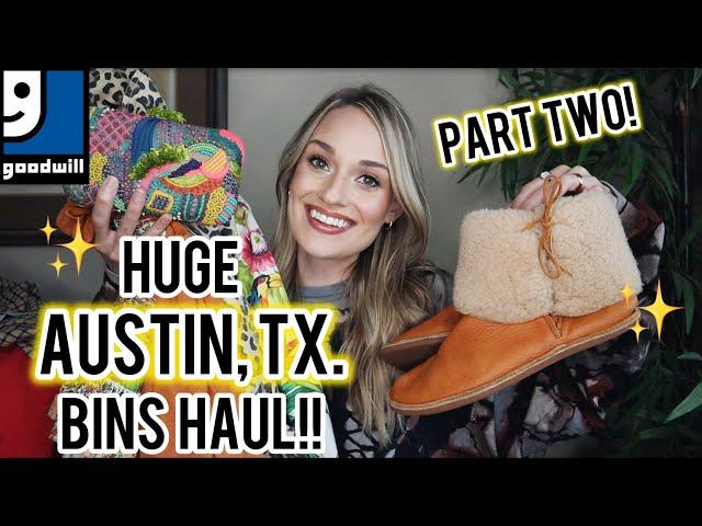 PART TWO Austin, Tx. Goodwill Thrift Outlet [Bins] Haul to Resell for a Profit $$ on Poshmark!!