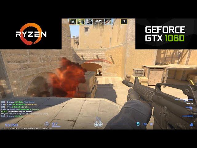 Counter-Strike 2 (Competitive): GTX 1060 6GB + Ryzen 5 5600