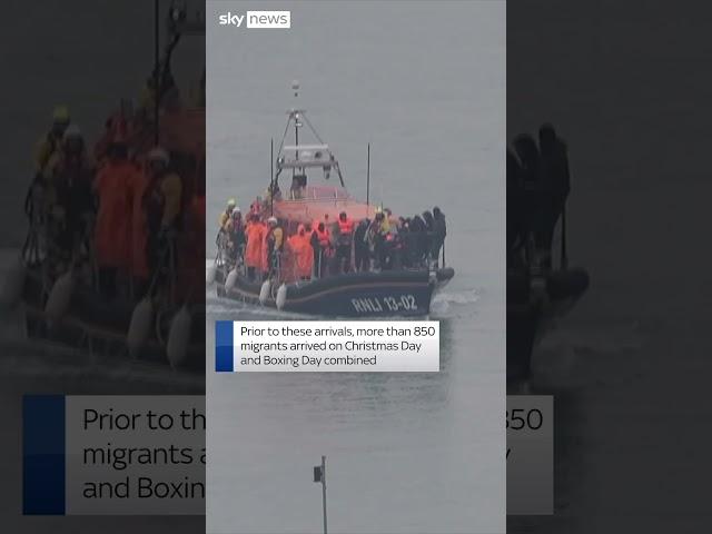 Migrants cross the English Channel to the UK