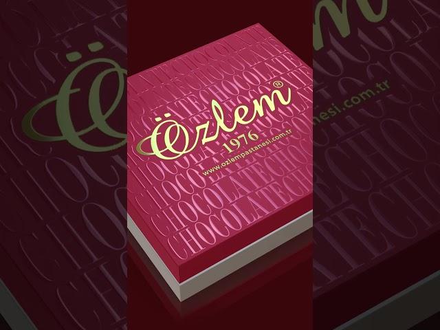 Özlem madlen chocolate box - UV varnish, hot gold foil