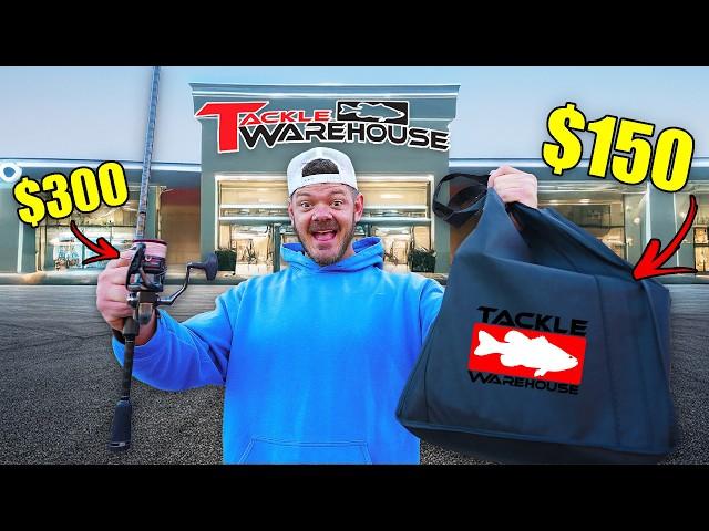 NO BUDGET Tackle Warehouse Fishing Gear Challenge!