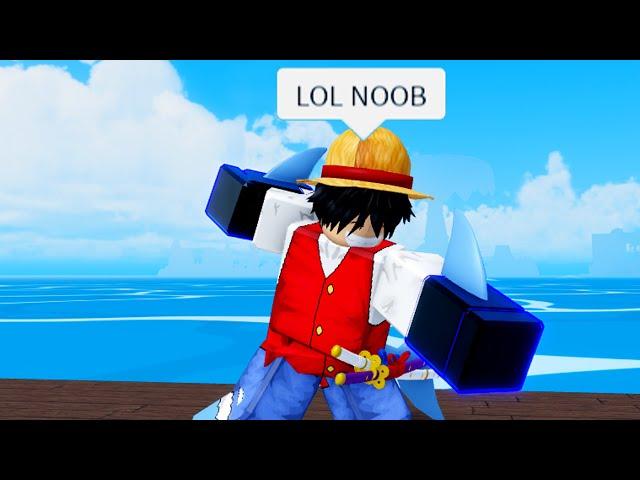 Toxic kid makes fun of Luffy.. so I destroyed him with Rubber Fruit (Blox Fruits)