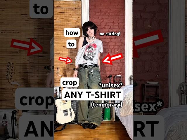how to crop any t shirt!  #styleinspo #outfitideas #unisex #androgynous #styletips #style #outfit