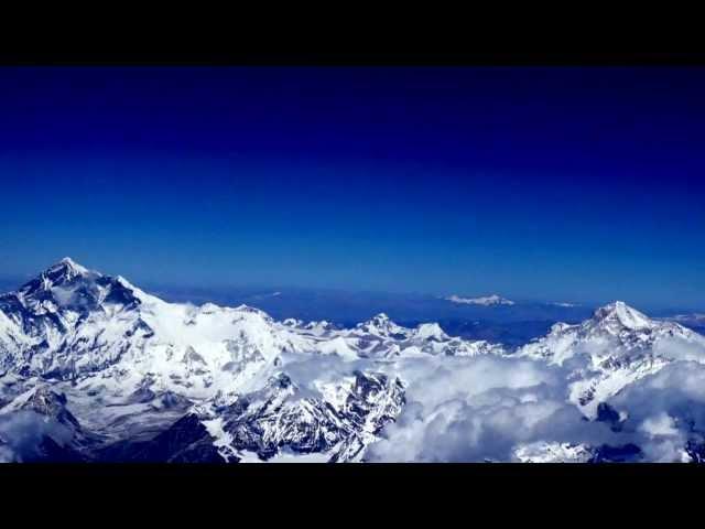 Mt. Makalu from the cockpit of Drukair, Airbus 319