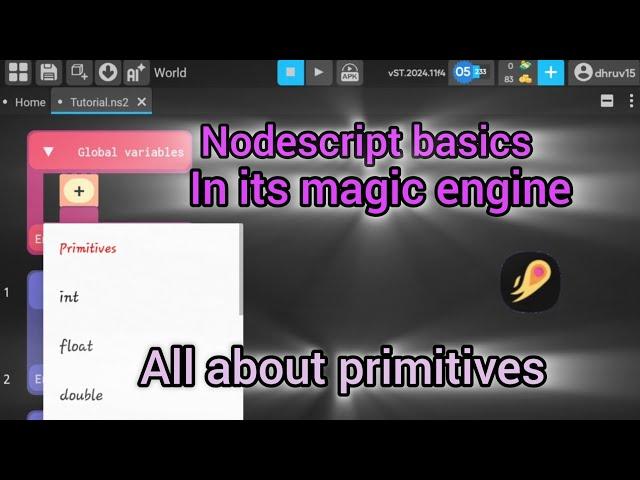 Nodescript basics tutorial All about primitives #itsmagicengine #node.ns2 #tutorial