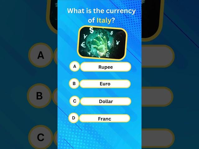 Countries - Currencies of the World | Quiz Time-16| #youtube #shorts  #quiz #guess #yt  #gkquiz #gk