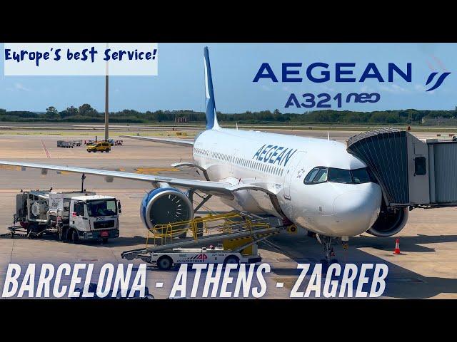 The Aegean A321neo ; Best in Europe? | Aegean Economy Class | Barcelona-Athens | Trip Report