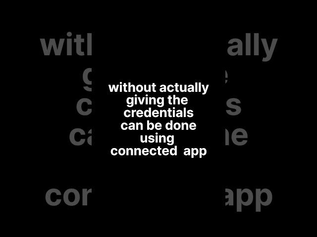 Salesforce connected app | Salesforce Integration