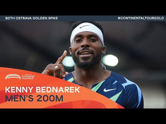 Kenny Bednarek storms to 200m victory in 19.93 | Ostrava Golden Spike Continental Tour Gold