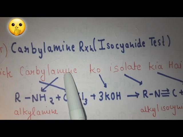 carbylamine reaction trick #neet #allen #kota// class12 //