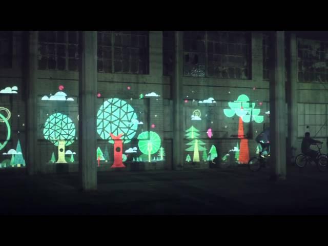 Bikes Make Life Better -- Projection Art