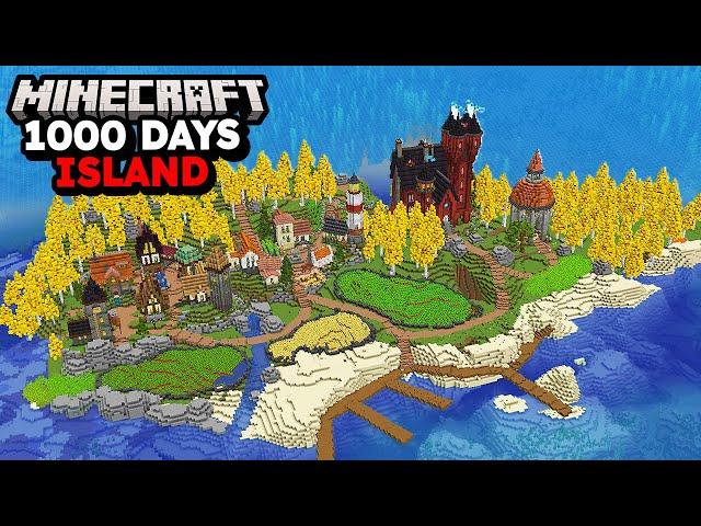 I Survived 1000 Days on a Single Minecraft Island