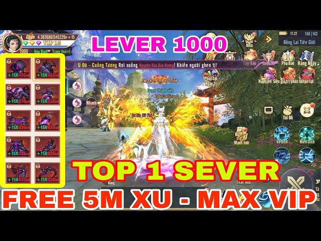 Game Lậu Mobile Mới Max Vip - Top 1 Sever Max Cấp 1000 Free 5M Xu + 99999999999 Knb