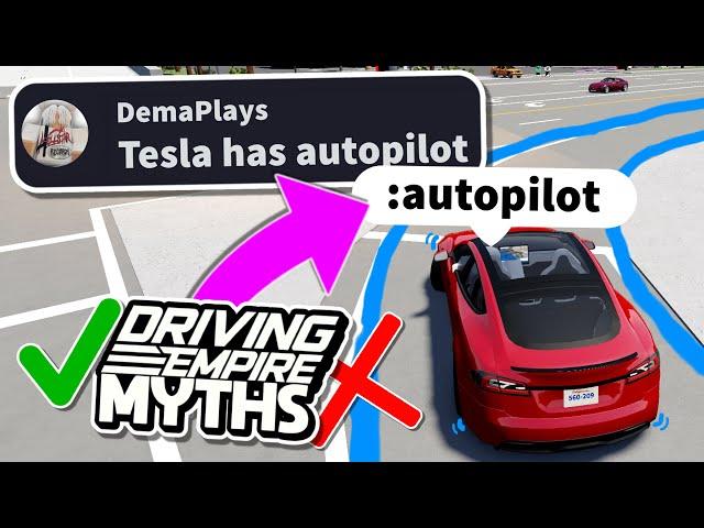 Busting *YOUR* MOST POPULAR Myths in Driving Empire!!