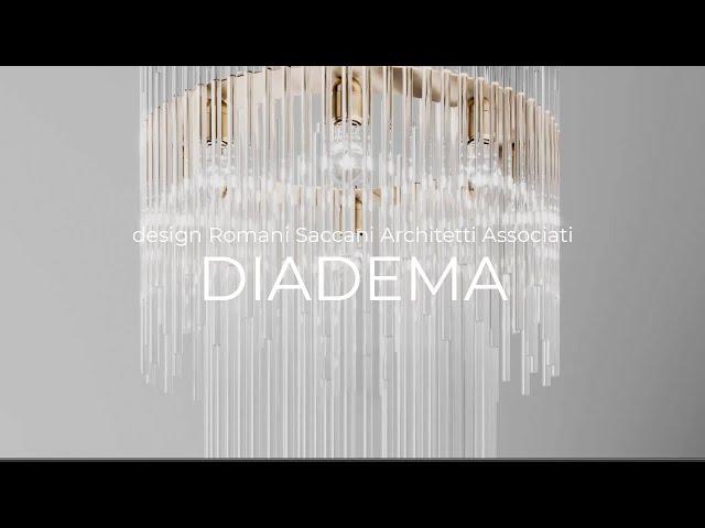 Vetreria Vistosi presents DIADEMA, a collection of lamps made of hand-crafted Murano glass rods