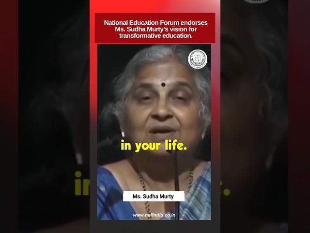 Sudha Murty’s Golden Rule for Students Discipline & Respect! #nef #education #sudhamurthy #knowledge