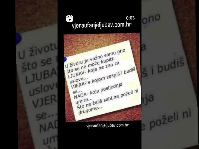 VJERA UFANJE LJUBAV #bog #shortsadoptme #shortsanity #croatia #subscribe #balkan #youtuber