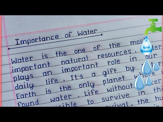 Essay on Importance of Water in English  || Importance of Water Essay ||