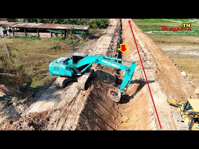 How to Operate Excavator Processing Irrigation System || Heavy Equipment Operator | Bongphen TM