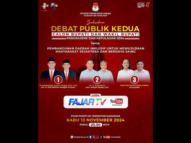 DEBAT TERBUKA KEDUA CALON BUPATI DAN WAKIL BUPATI KAB. PANGKAJENE DAN KEPULAUAN TAHUN 2024