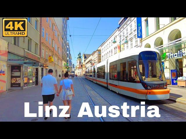 Linz Austria, Walking Tour 4K UHD