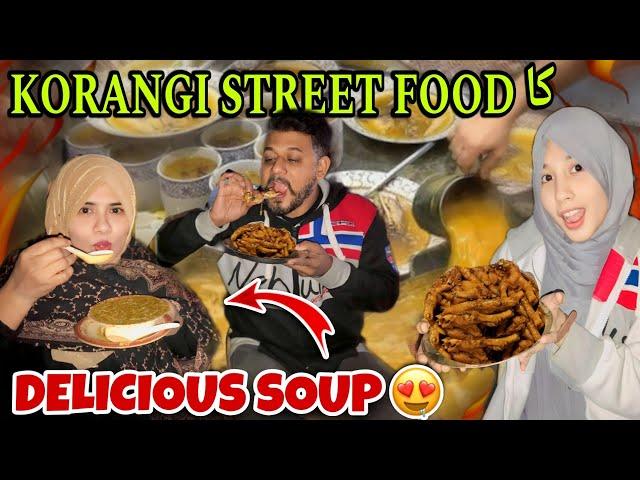 Korangi Kay Late Night  Delicious Khaney Family K Sath | Korangi Kallu Chowk Ka Mashoor Soup