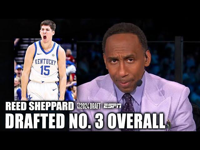 'I LOVE THIS KID, I LIKE THIS PICK!' ️ Stephen A. reacts to Reed Sheppard drafted by Rockets