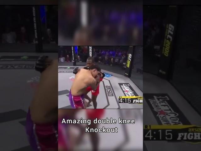 Epic double knee knockout #mma #mmaworld #brutal