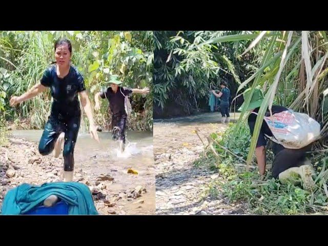 Unexpectedly encountering bad guys in the forest while peeling bamboo shoots