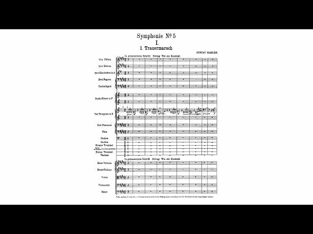 Mahler: Symphony No. 5 (with Score)