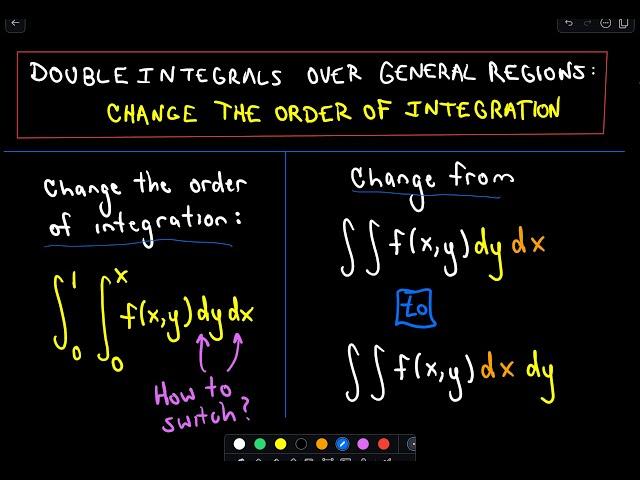  Double Integrals - Changing Order of Integration 