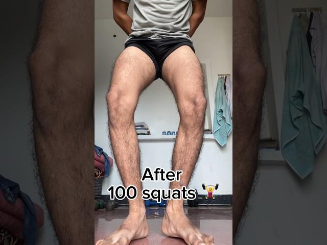 Day 20 leg workout Before vs After  100 squats in a day #75hardchallenge #fitness #legworkout