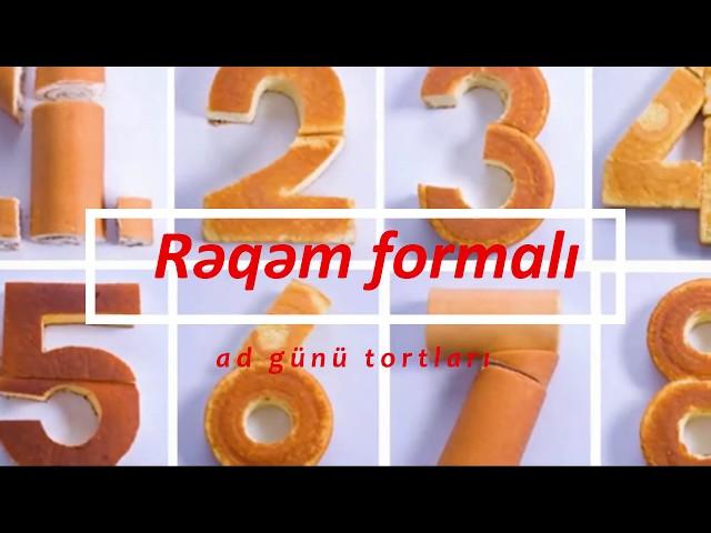 Rəqəm formalı ad günü tortları