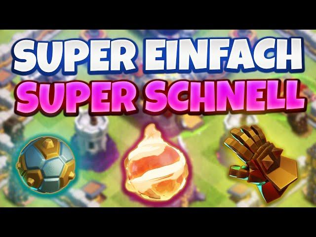 Alle EQUIPS Super EINFACH Super SCHNELL | #clashofclans 20€ MAXED OUT #challenge