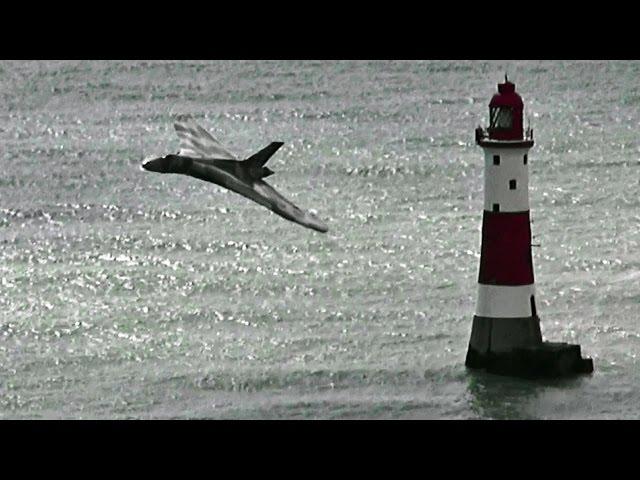  Iconic Vulcan XH558 Flying Past The Famous Beachy Head Cliffs at Eastbourne Airshow 2015