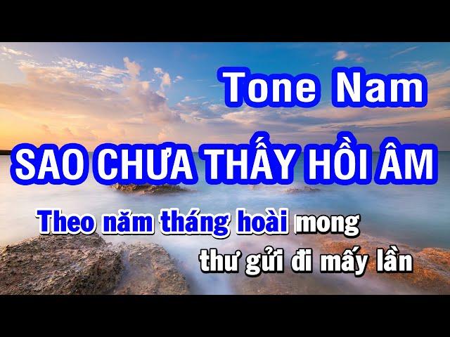 Karaoke Sao Chưa Thấy Hồi Âm - Tone Nam (Ebm) | Nhan KTV