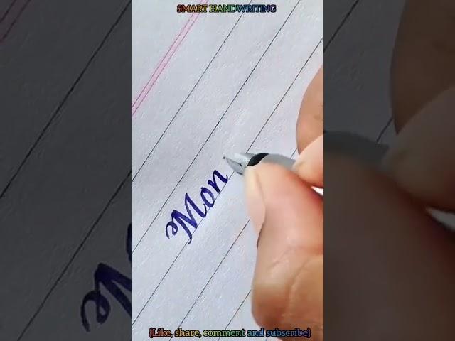 Monday name handwriting || Day's name writing practice || #Smart Handwriting#