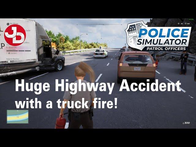 Biggest highway accident I've ever seen...with a truck fire! PSPO