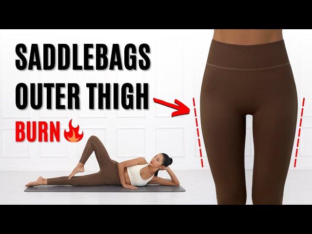 Reduce SADDLEBAGS in 2 Weeks | 15MIN Outer Thigh Workout - Fast Results, Lying Down, No Equipment