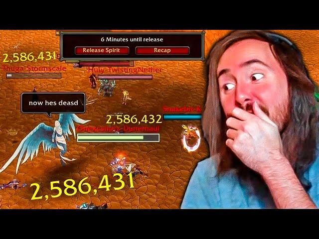 Asmongold Reacts to 2.5 Million Damage BROKEN ONESHOT | by Rextroy WoW