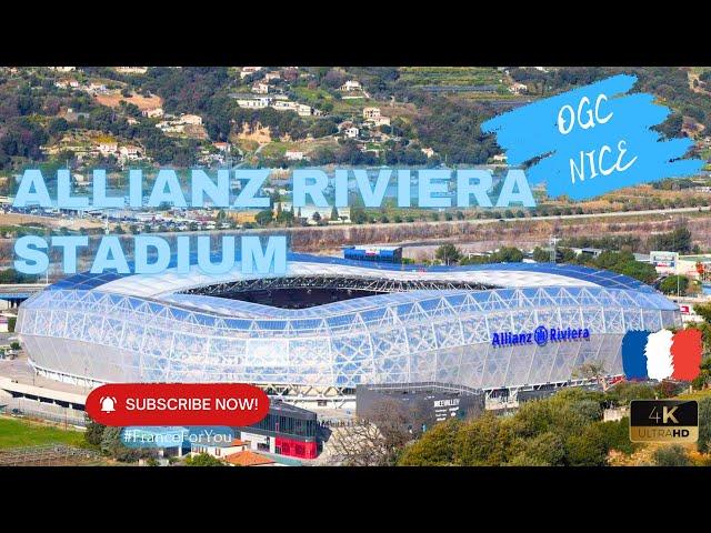 Walking tour from OGC Nice Allianz Riviera Stadium with OGC Nice Anthem in 4K HDR