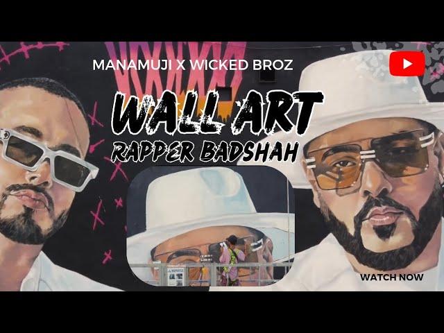 Painting an EPIC Mural for rapper BADSHSH at mumbai  ( MANMAUJI )