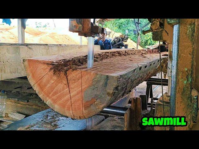 Magic Wood: Transforming Wood into Various Sizes Red Meranti Wood Sawing Process