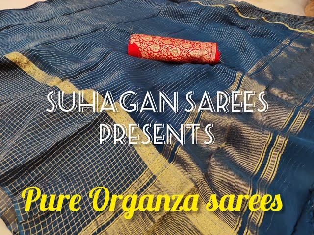 Pure Organza sarees new designs