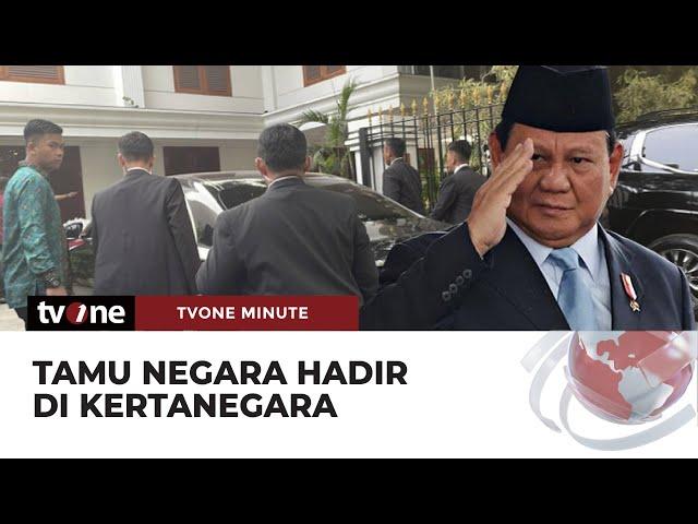 Momen Tamu Negara Temui Prabowo di Kertanegara H-1 Pelantikan | tvOne Minute