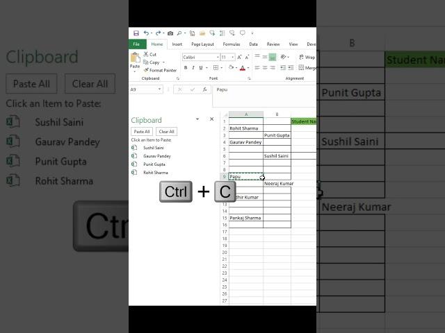 Excel Time Saving Trick: Excel Clipboard!!