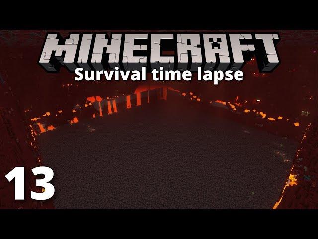 Making a NETHER PERIMETER | Survival Time Lapse #13