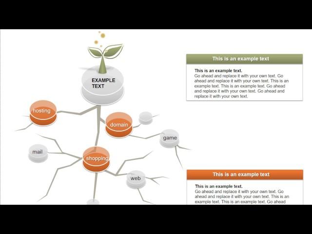 Objectives Tree Internet PowerPoint Diagram