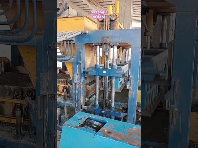 rectangle 60MM 3rd working day #machine ##flyashbrickmachine #rectangle #60mm #ych