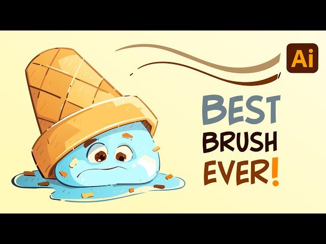 BEST EXISTING BRUSH in Adobe Illustrator- Vector Coloring Tutorial